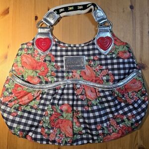 Betsey Johnson Floral Checkered Women's Bag